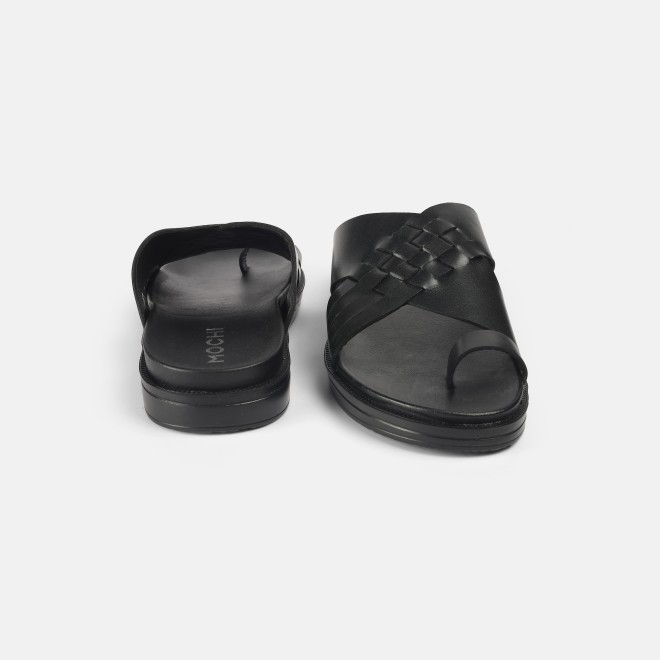 Mochi Men Black Casual Slippers (SKU: 16-1215-11-40) Mochi Men Black Casual Slippers (SKU: 16-1215-11-40)