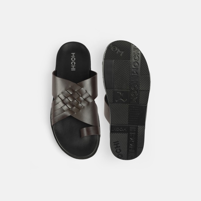 Mochi Men Brown Casual Slippers (SKU: 16-1215-12-41) Mochi Men Brown Casual Slippers (SKU: 16-1215-12-41)