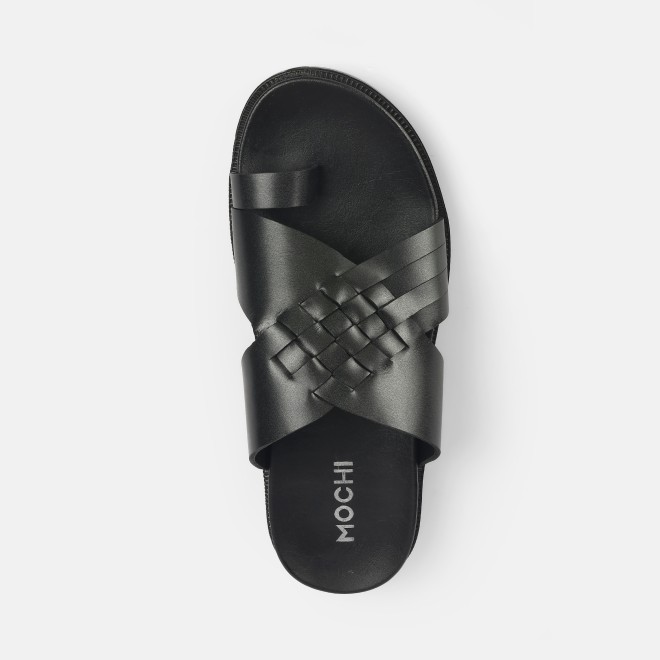 Mochi Men Black Casual Slippers (SKU: 16-1215-11-40) Mochi Men Black Casual Slippers (SKU: 16-1215-11-40)