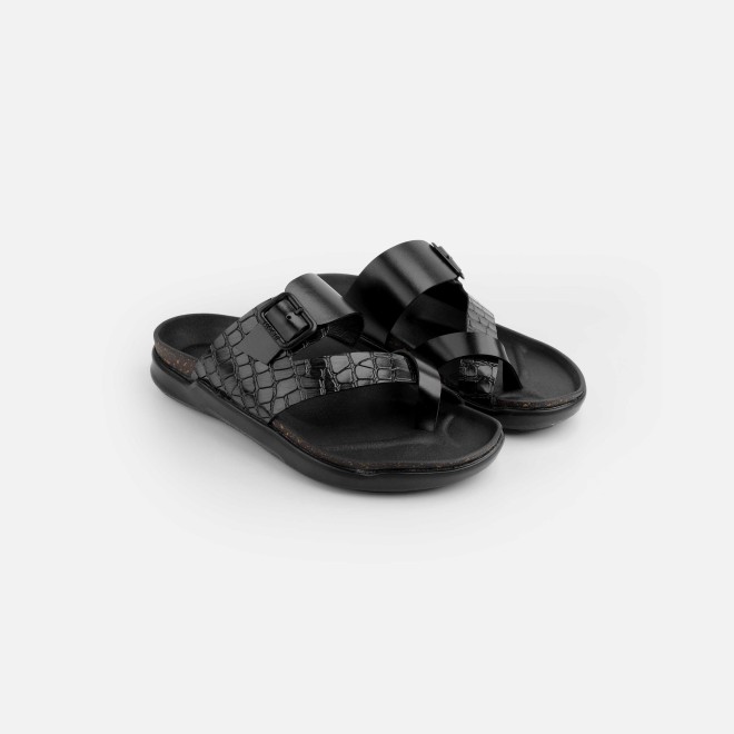 Mochi Men Black Casual Slippers (SKU: 16-1216-11-40) Mochi Men Black Casual Slippers (SKU: 16-1216-11-40)