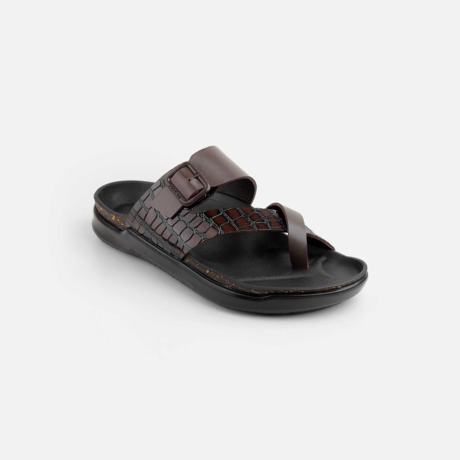 Mochi Men Brown Casual Slippers (SKU: 16-1216-12-40)
