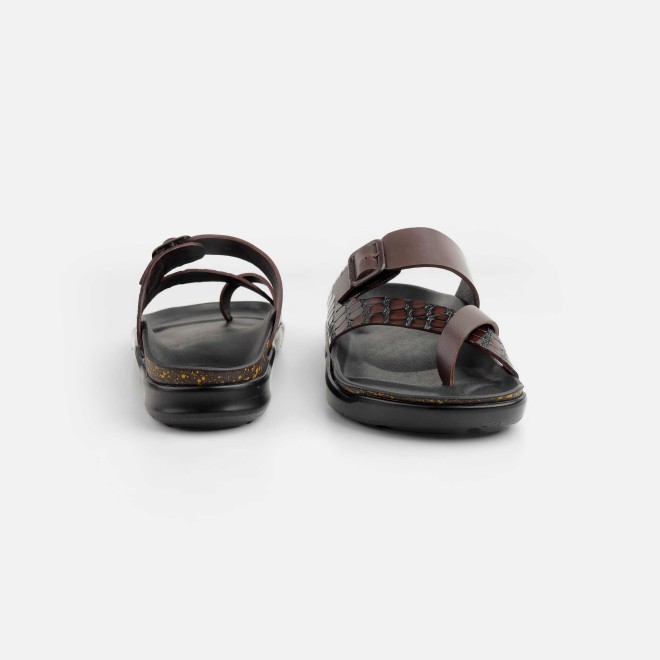 Mochi Men Brown Casual Slippers (SKU: 16-1216-12-40)