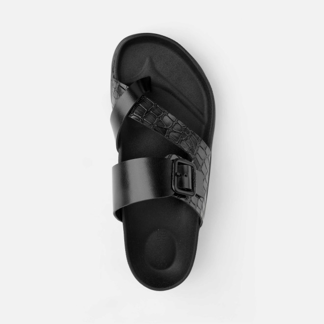 Mochi Men Black Casual Slippers (SKU: 16-1216-11-40) Mochi Men Black Casual Slippers (SKU: 16-1216-11-40)