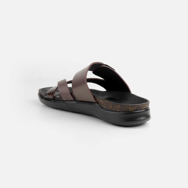 Mochi Men Brown Casual Slippers (SKU: 16-1216-12-40)