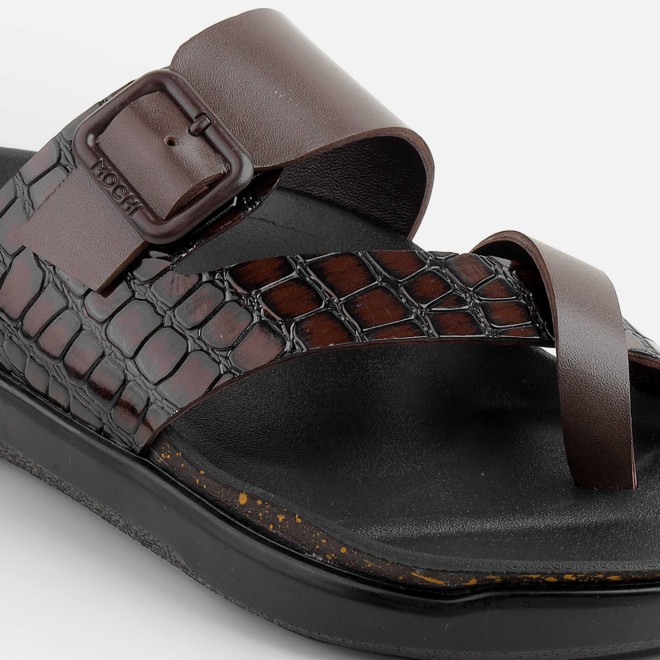 Mochi Men Brown Casual Slippers (SKU: 16-1216-12-40)