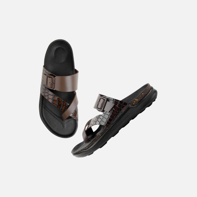 Mochi Men Brown Casual Slippers (SKU: 16-1216-12-40)