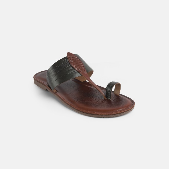 Mochi Men Olive Ethnic Kolhapuris