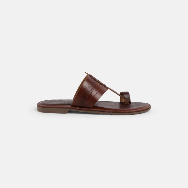 Mochi Men Tan Ethnic Kolhapuris (SKU: 16-1223-23-39)