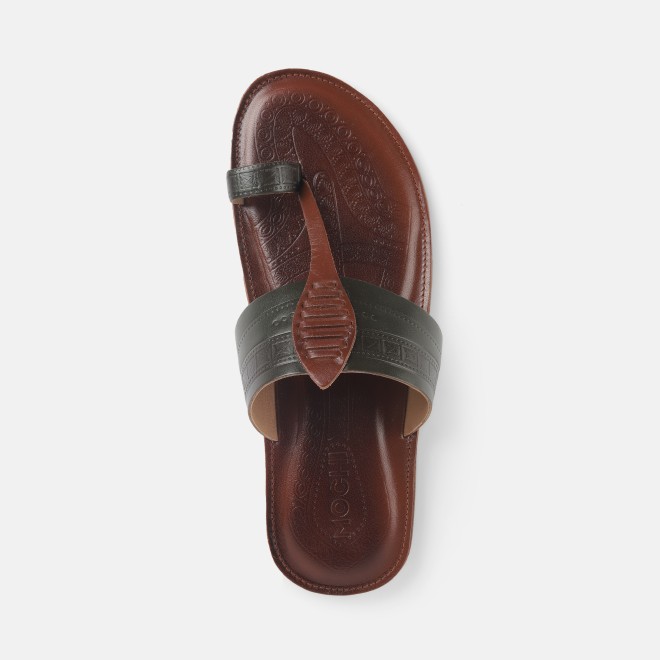 Mochi Men Olive Ethnic Kolhapuris (SKU: 16-1223-49-40)