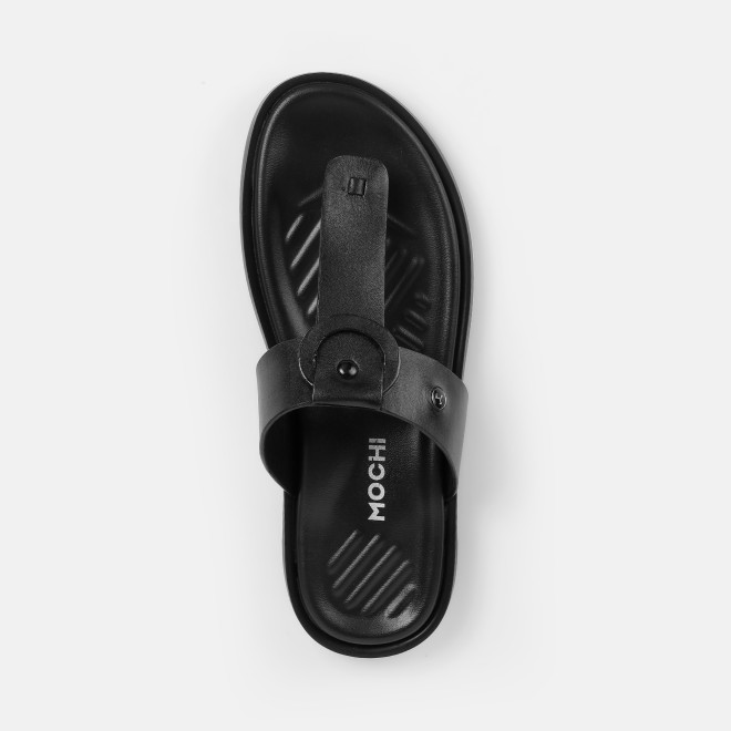 Mochi Men Black Casual Slippers (SKU: 16-1237-11-39)
