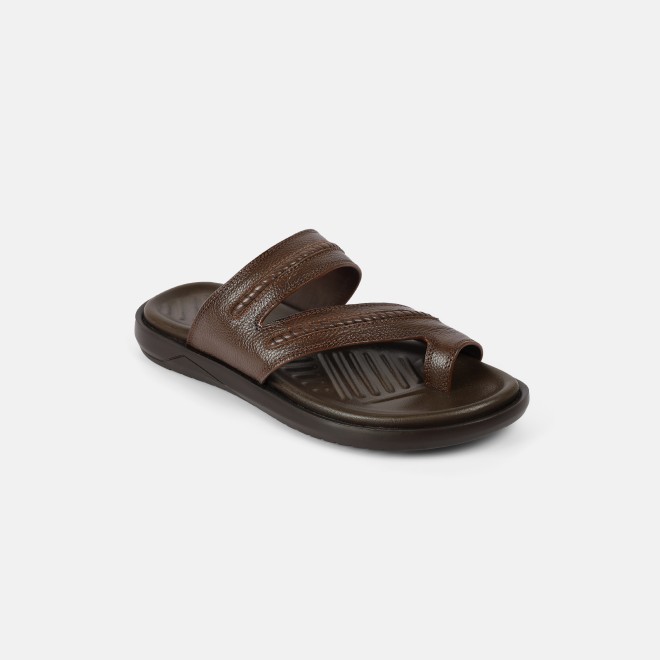 Mochi Men Tan Casual Slippers