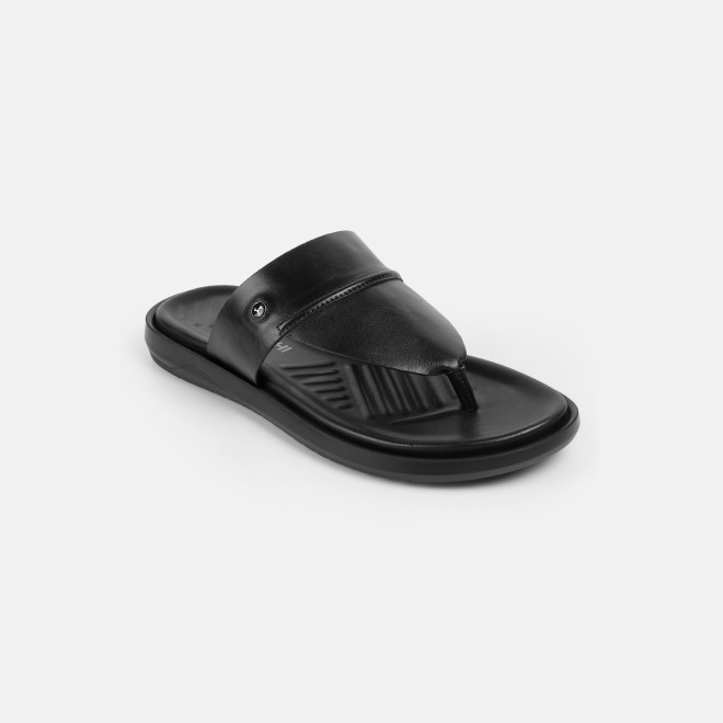 Mochi Men Black Casual Slippers