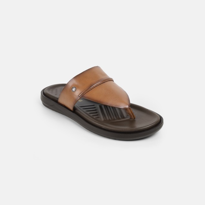 Mochi Men Tan Casual Slippers