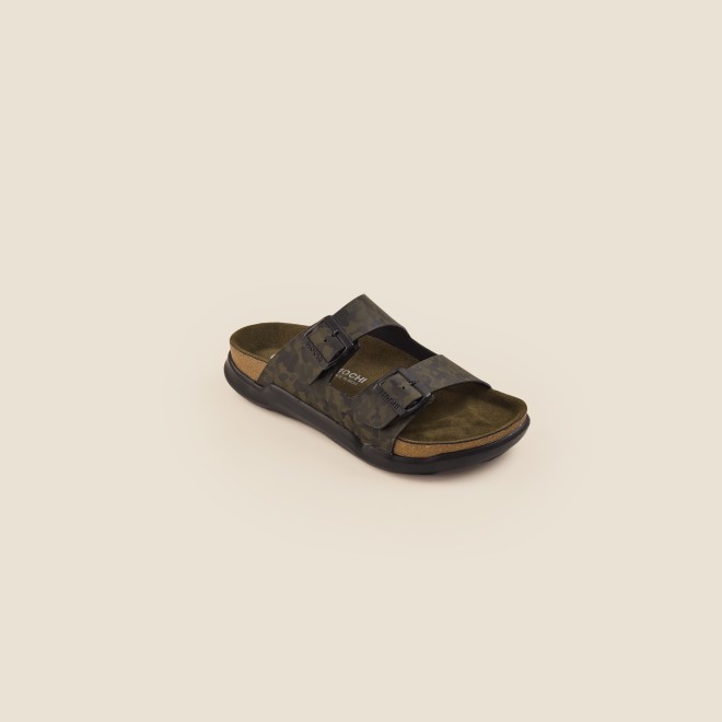 Mochi Men Olive Casual Slippers
