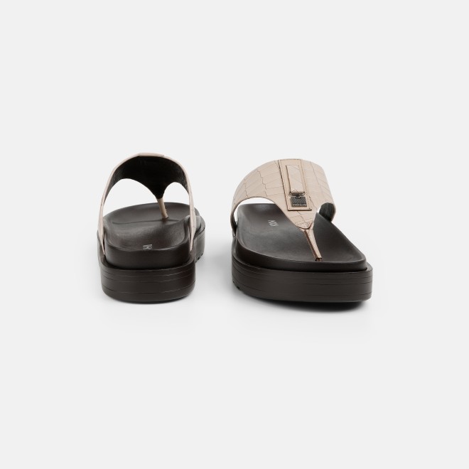 Mochi Men Beige Casual Slippers (SKU: 16-1243-20-40)