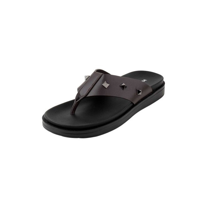 Mochi Men Brown Casual Slippers (SKU: 16-1250-12-40)
