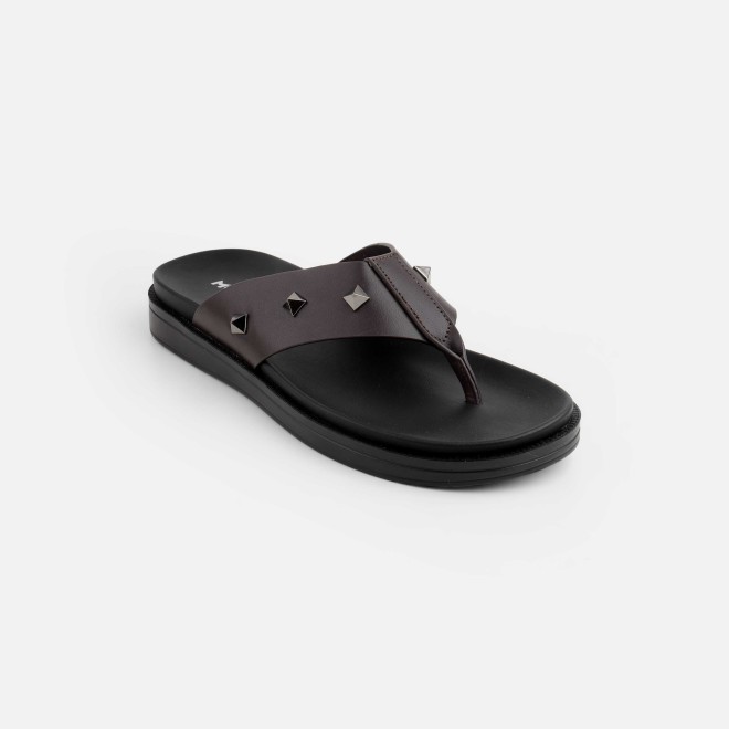 Mochi Men Brown Casual Slippers (SKU: 16-1250-12-40)