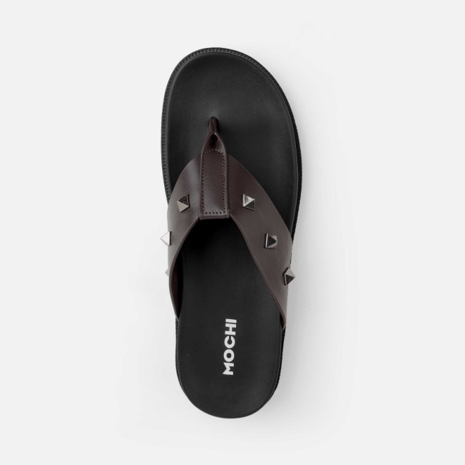 Mochi Men Brown Casual Slippers (SKU: 16-1250-12-40)