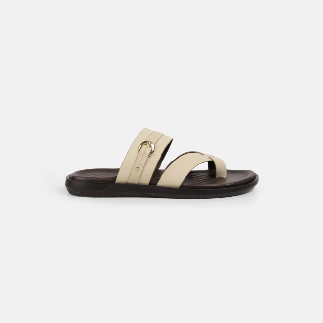 Mochi Men Beige Casual Slippers (SKU: 16-1253-20-39)