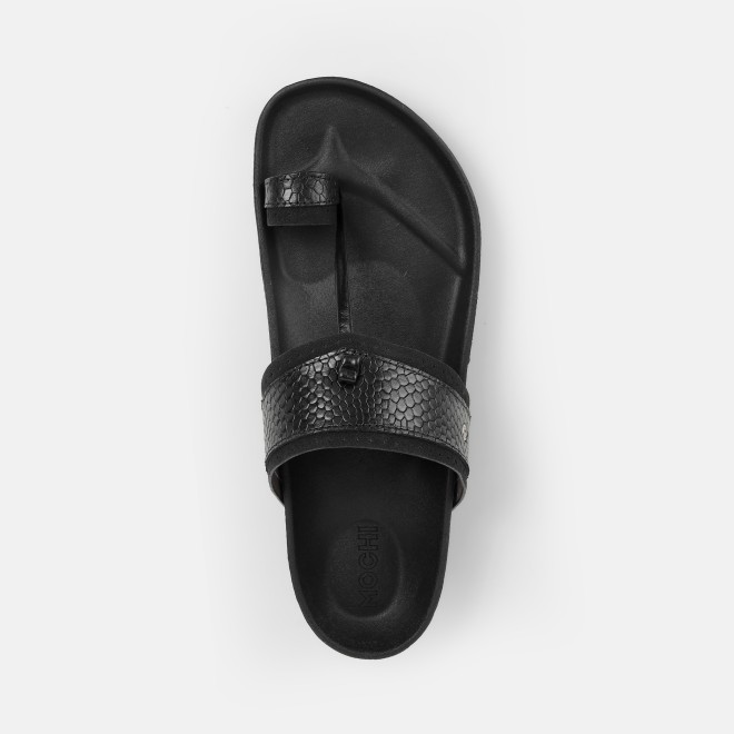 Mochi Men Black Ethnic Kolhapuris (SKU: 16-1261-11-39)