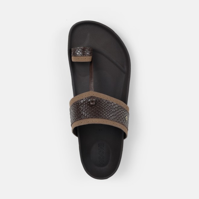Mochi Men Brown Ethnic Kolhapuris (SKU: 16-1261-12-39)