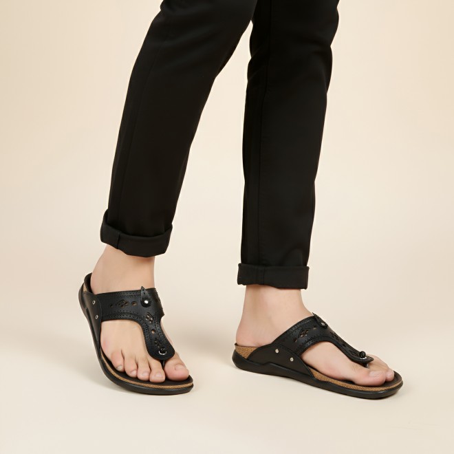 Mochi Men Black Casual Slippers (SKU: 16-1264-11-42)