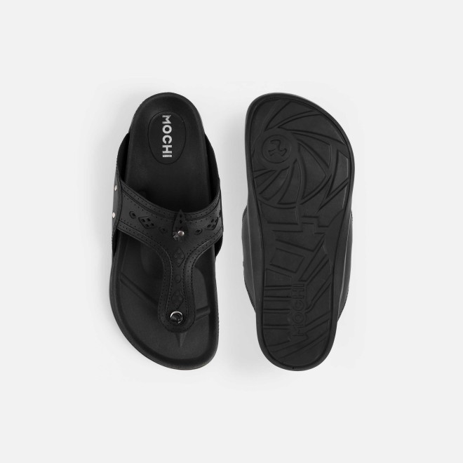 Mochi Men Black Casual Slippers (SKU: 16-1264-11-42)