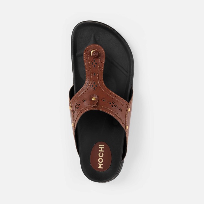 Mochi Men Tan Casual Slippers (SKU: 16-1264-23-42)