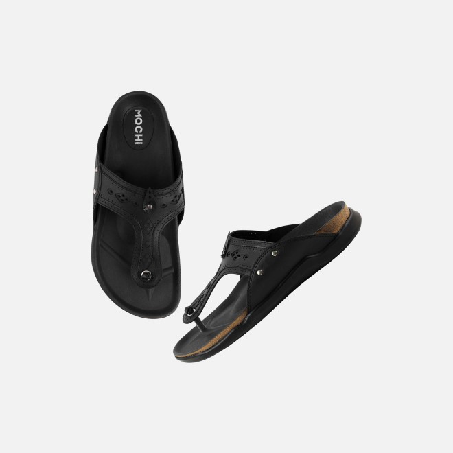 Mochi Men Black Casual Slippers (SKU: 16-1264-11-42)