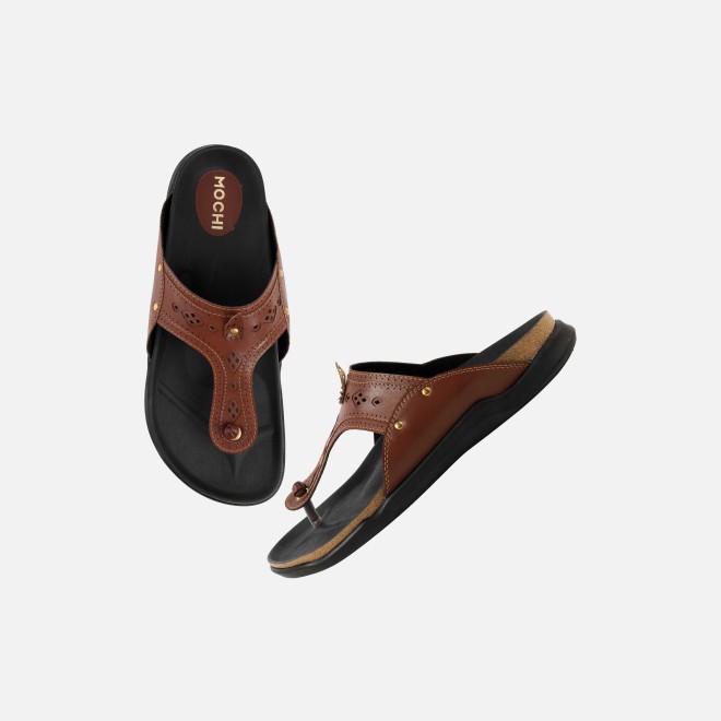Mochi Men Tan Casual Slippers (SKU: 16-1264-23-42)