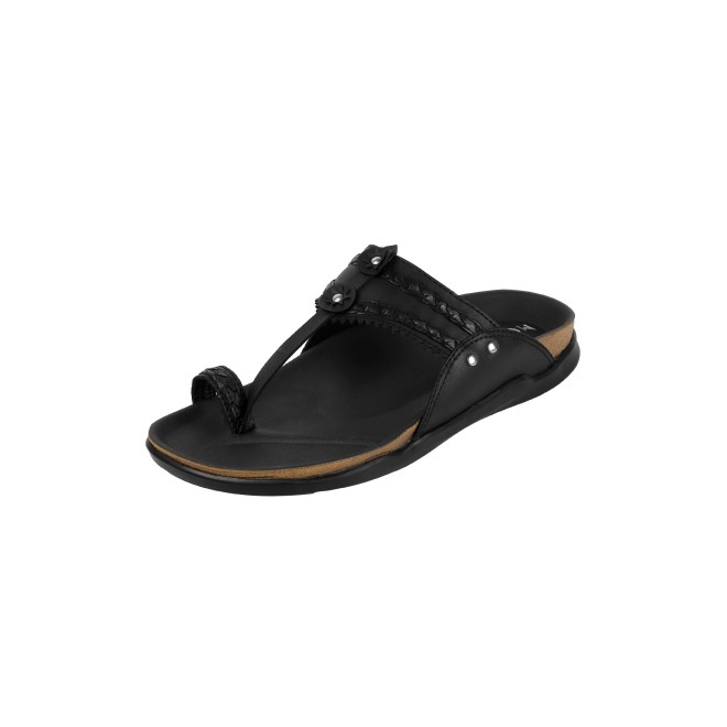 Mochi Men Black Ethnic Kolhapuris (SKU: 16-1265-11-43)