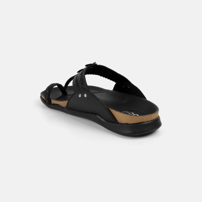 Mochi Men Black Ethnic Kolhapuris (SKU: 16-1265-11-43)