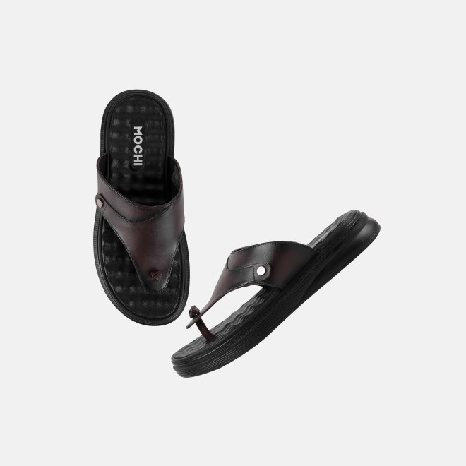 Mochi Men Brown Casual Slip Ons (SKU: 16-1286-12-41)