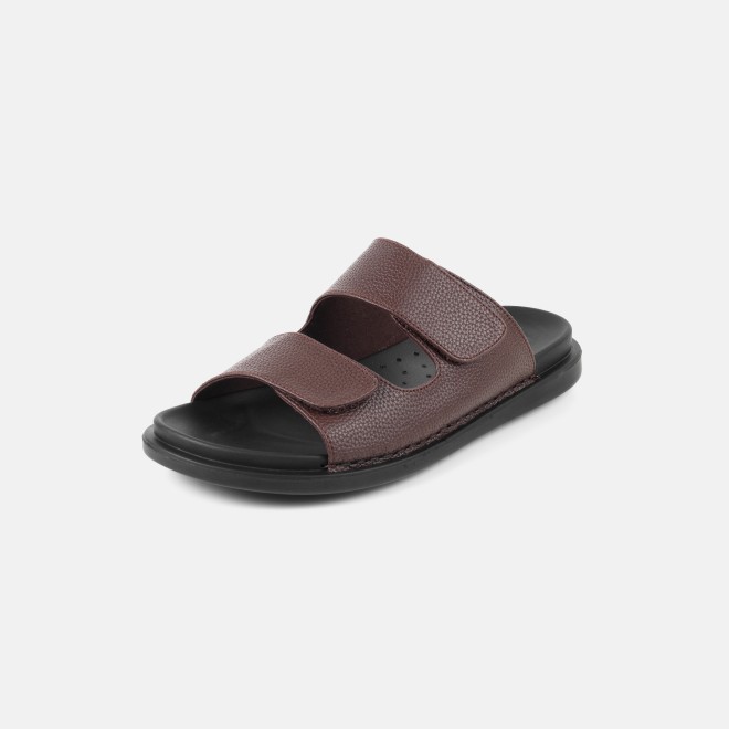 Mochi Men Brown Casual Slippers (SKU: 16-1287-12-42)