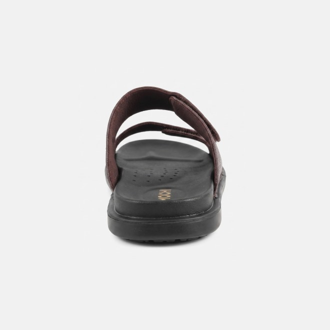 Mochi Men Brown Casual Slippers (SKU: 16-1287-12-42)