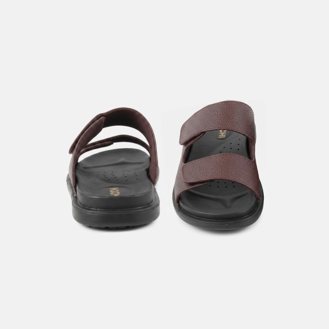 Mochi Men Brown Casual Slippers (SKU: 16-1287-12-42)