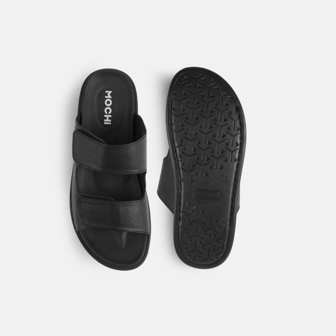 Mochi Men Black Casual Slippers (SKU: 16-1287-11-39)