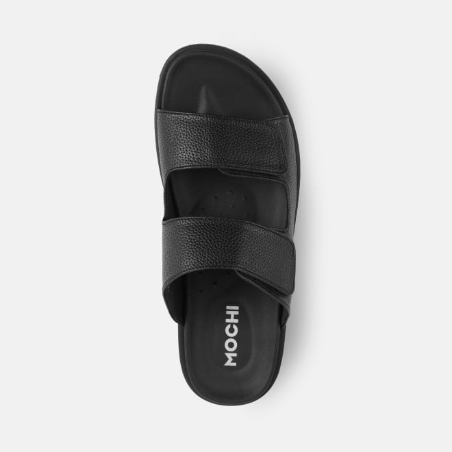 Mochi Men Black Casual Slippers (SKU: 16-1287-11-39)