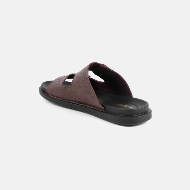 Mochi Men Brown Casual Slippers (SKU: 16-1287-12-42)
