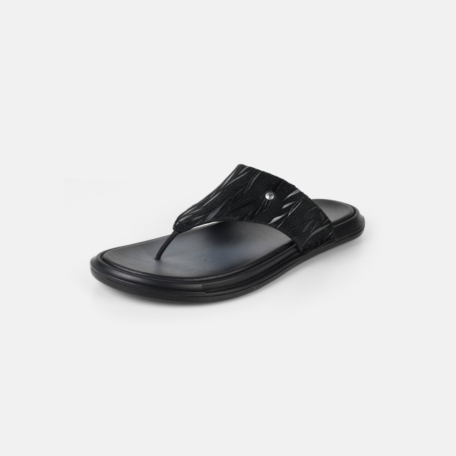 Mochi Men Black Casual Slippers (SKU: 16-1299-11-40)