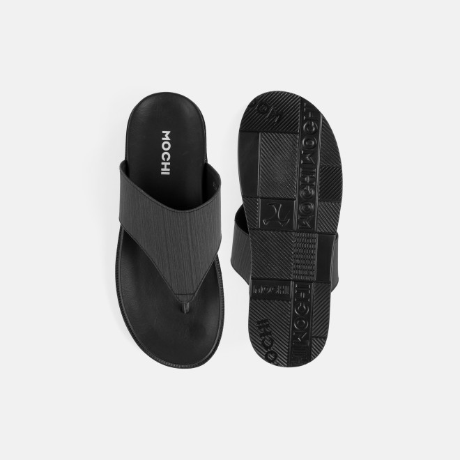 Mochi Men Black Casual Slippers (SKU: 16-1300-11-42)