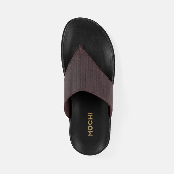 Mochi Men Brown Casual Slippers (SKU: 16-1300-12-39)