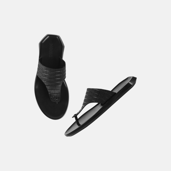 Mochi Men Black Casual Slippers (SKU: 16-1314-11-40) Mochi Men Black Casual Slippers (SKU: 16-1314-11-40)