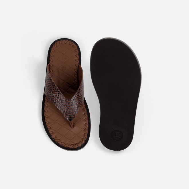Mochi Men Brown Casual Slippers (SKU: 16-1317-12-40)