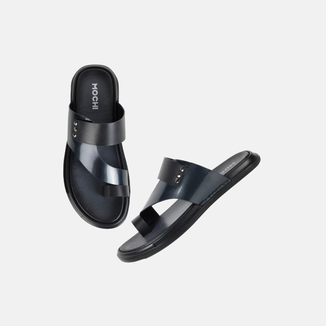 Mochi Men Black Casual Slippers (SKU: 16-1318-11-40)