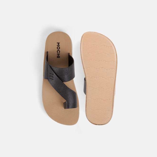 Mochi Men Brown Casual Slippers (SKU: 16-1319-12-40)