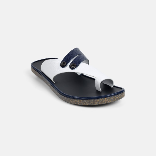 Mochi Men White-blue Casual Slippers