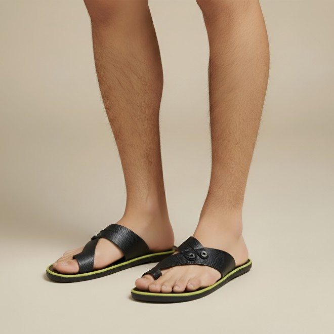 Mochi Men Black Casual Slippers (SKU: 16-1320-11-40)