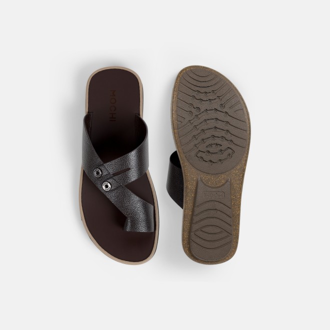 Mochi Men Brown Casual Slippers (SKU: 16-1320-12-40)