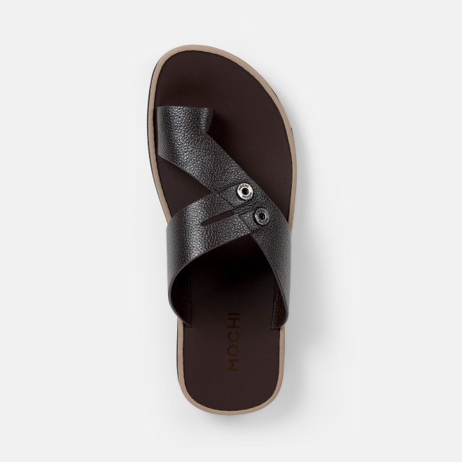 Mochi Men Brown Casual Slippers (SKU: 16-1320-12-40)